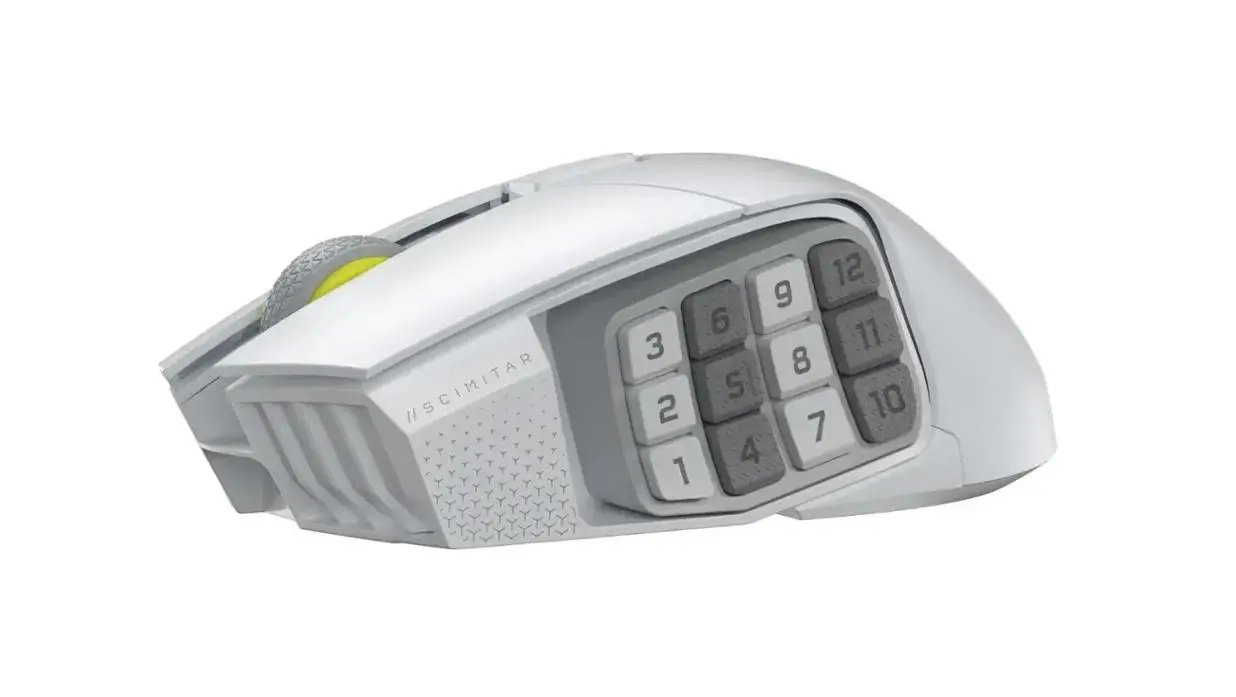 CORSAIR SCIMITAR ELITE WIRELESS SE Gaming Mouse, Wireless, White, 33000 DPI, Optical - image 2