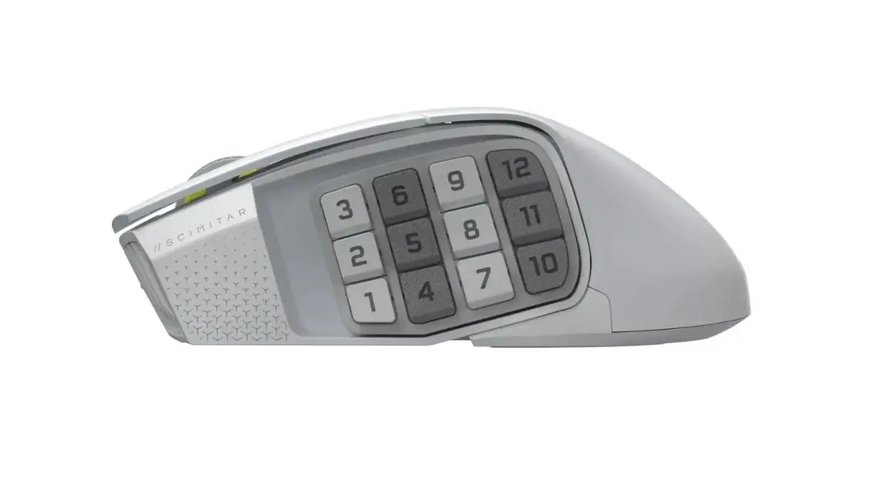 CORSAIR SCIMITAR ELITE WIRELESS SE Gaming Mouse, Wireless, White, 33000 DPI, Optical - image 5