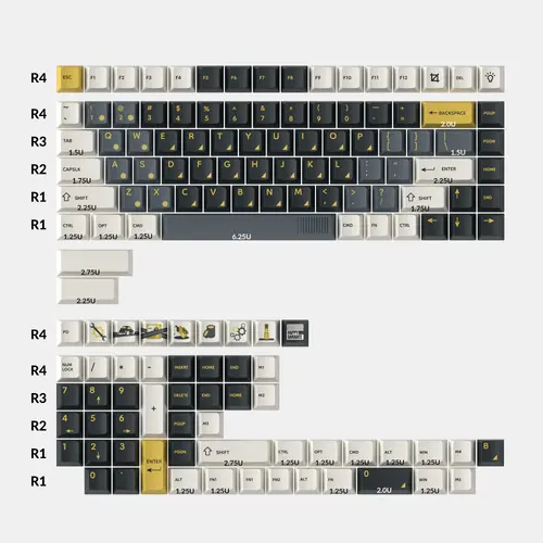 Капачки за механична клавиатура Keychron Cherry Profile Dye-Sub PBT Full Keycap Set - Retro Garage - image 1