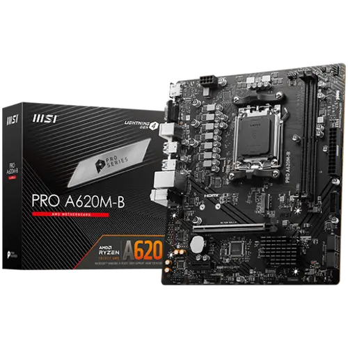 MSI MB Sc AM5 PRO A620M-B, AMD A620, 2xDDR5, 1xHDMI, 1xVGA, mATX