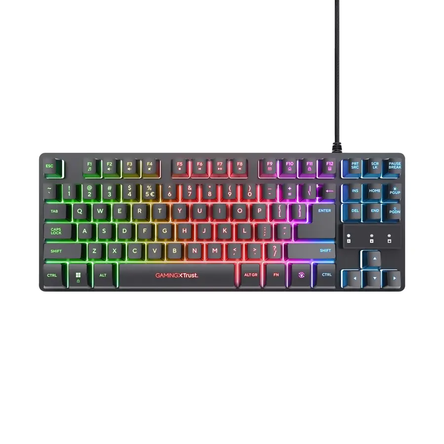 Клавиатура, TRUST GXT833 Thado TKL Keyboard, Black US - image 1