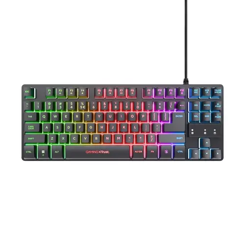 Клавиатура, TRUST GXT833 Thado TKL Keyboard, Black US - image 1