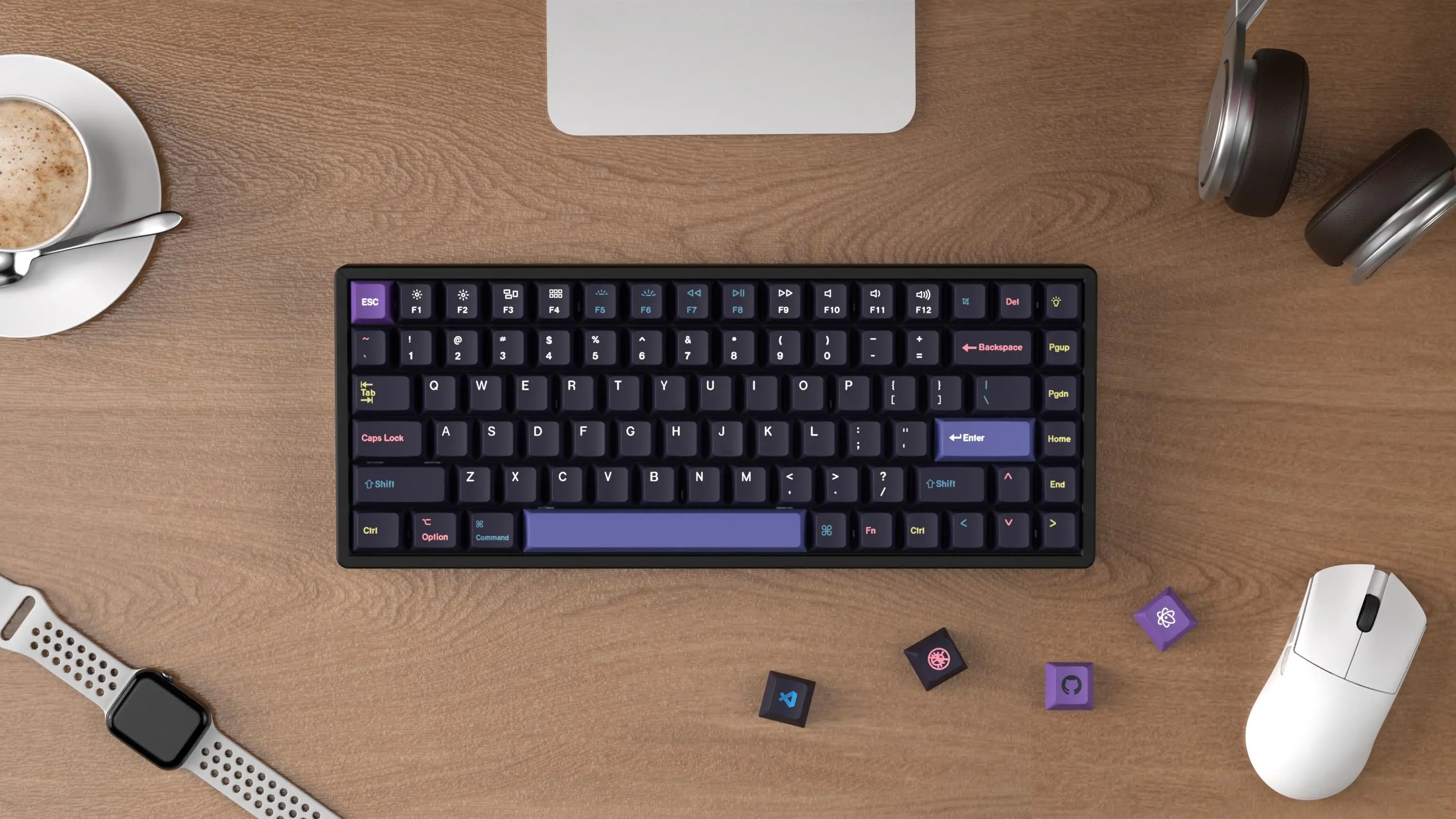 Капачки за механична клавиатура Keychron Cherry Profile Dye-Sub PBT Full Set Keycap Set - Cyber Developer - image 1