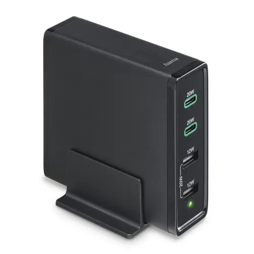HAMA Зарядна станция 4 порта, 60W, 2 x USB-C, 2 x USB-A, PD, Fast Charge - image 3