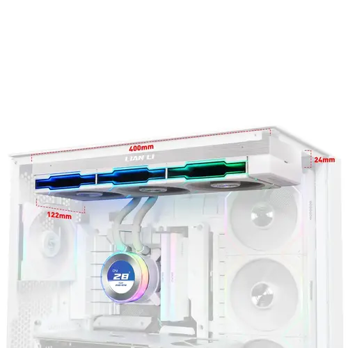 Охладител за процесор Lian Li HydroShift II LCD-C 360TL ARGB - Бял - image 2