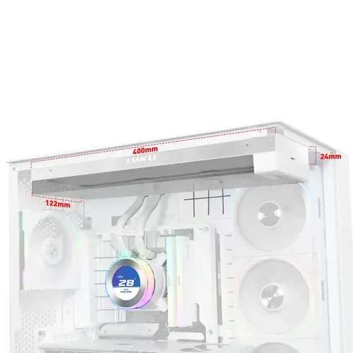 Охладител за процесор Lian Li HydroShift II LCD-C 360 Fanless ARGB - Бял - image 2