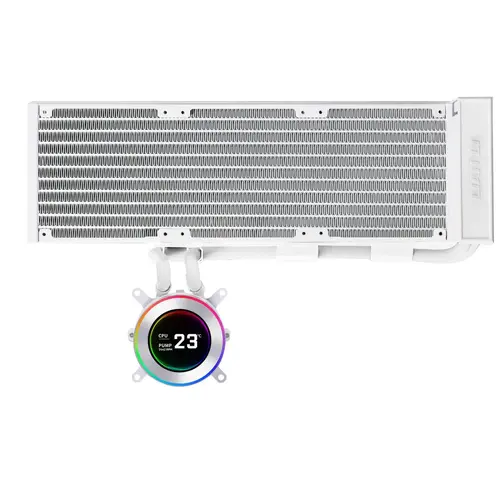 Охладител за процесор Lian Li HydroShift II LCD-C 360 Fanless ARGB - Бял