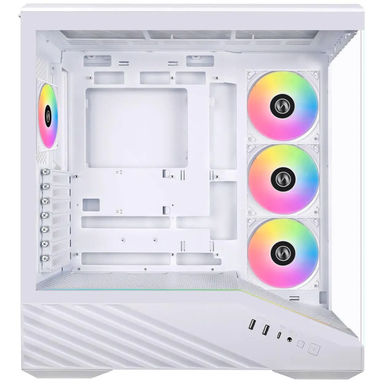 Кутия Lian Li Vector V100 ARGB Mid-Tower, Tempered Glass - White - image 3