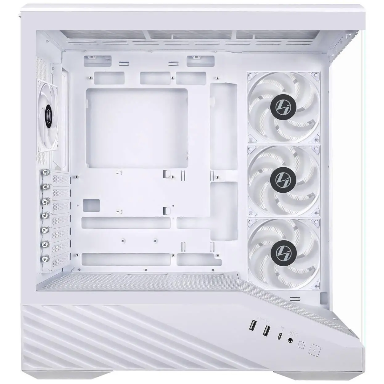 Кутия Lian Li Vector V100 ARGB Mid-Tower, Tempered Glass - White - image 4