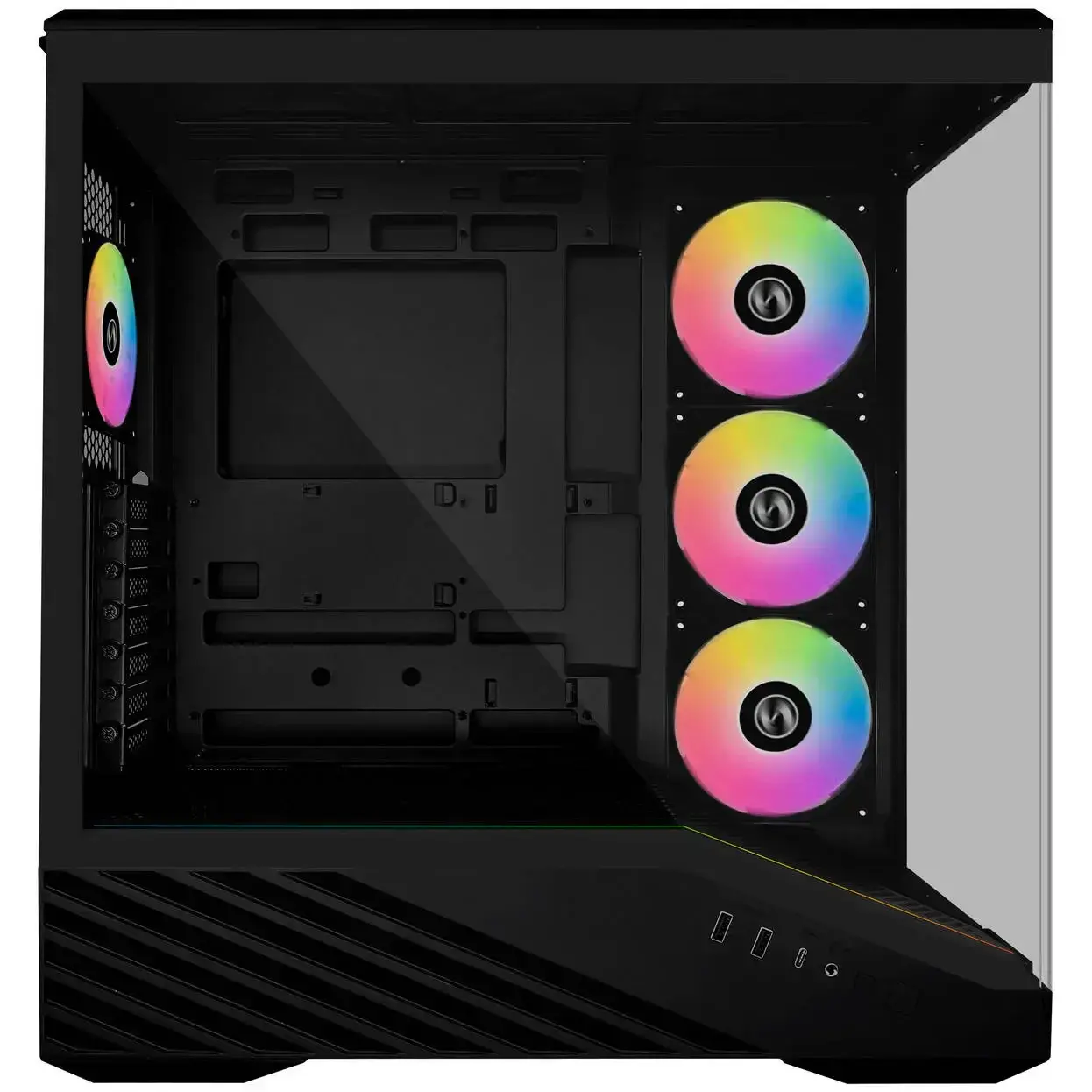 Кутия Lian Li Vector V100 ARGB Mid-Tower, Tempered Glass - Black - image 3