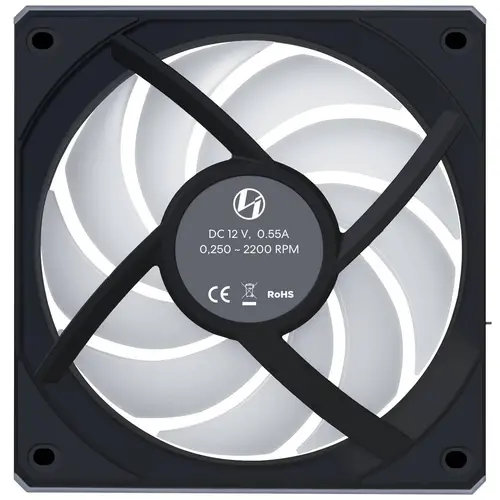 Вентилатор Lian Li UNI FAN CL Wireless ARGB PWM Reverse - 120 mm Черен - image 3
