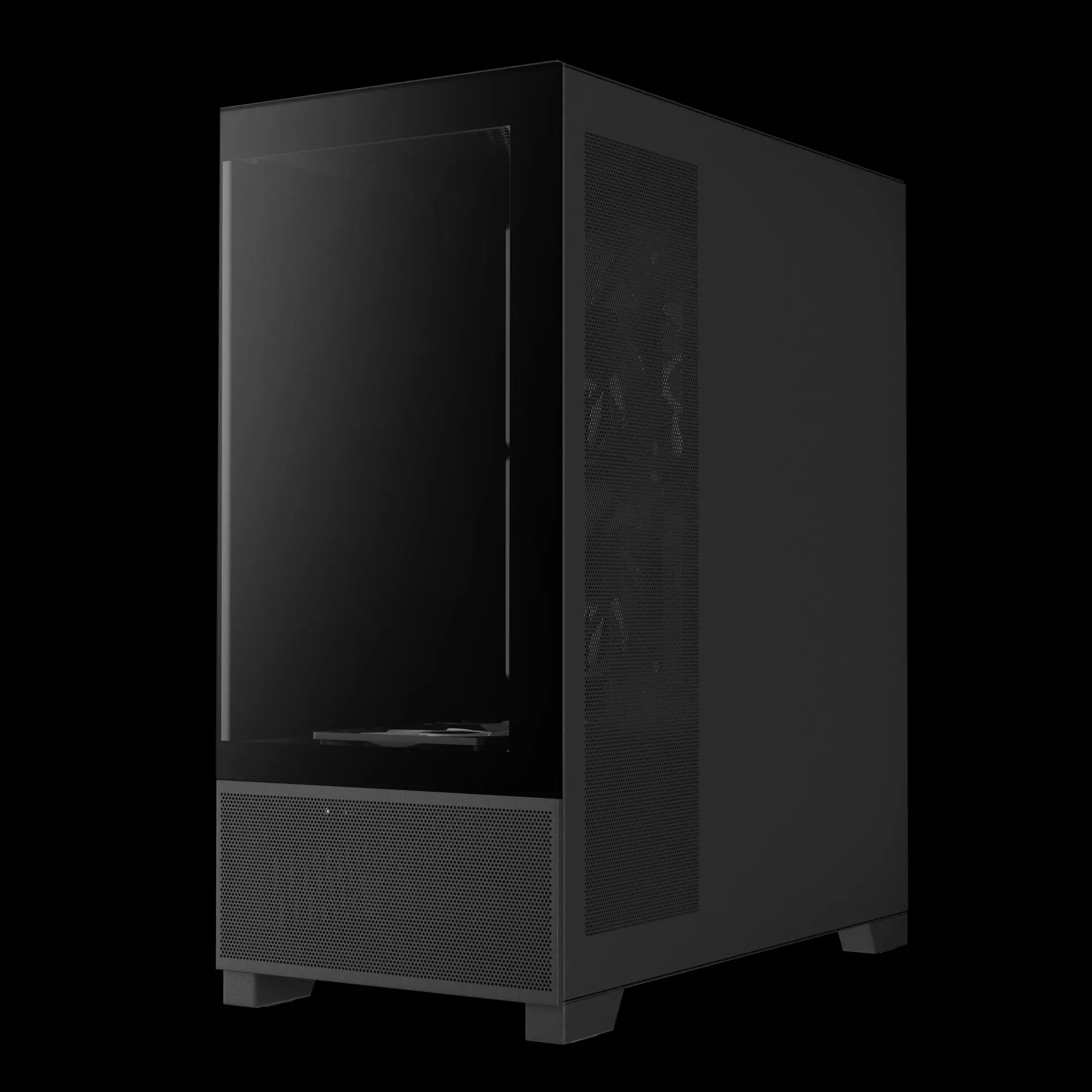 Gamdias кутия Case mATX - AURA GC12 ARGB BK - 6 x 120 mm A-RGB, USB-C, Tempered Glass - image 6