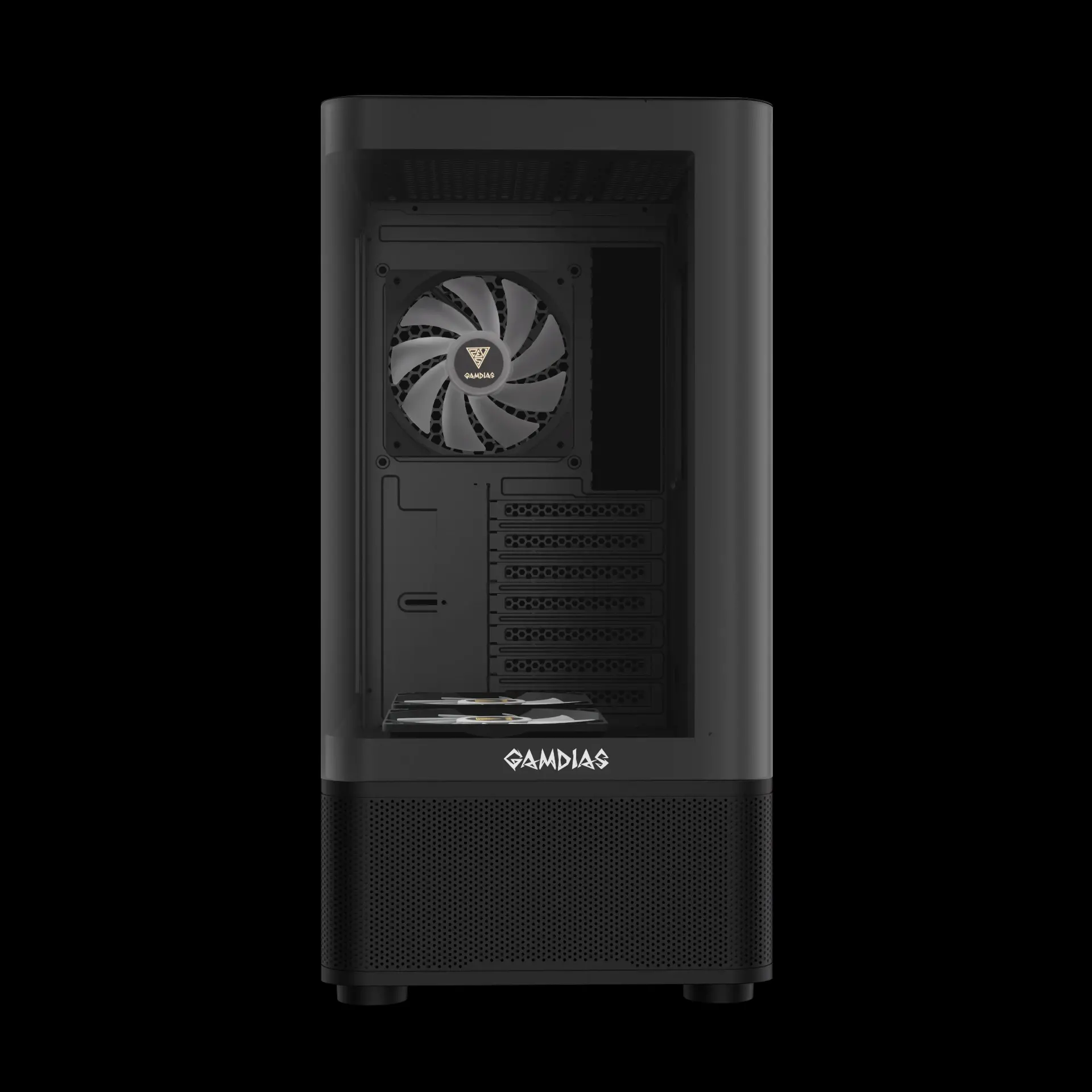 Gamdias кутия Case ATX - ATLAS E2 - 3 x 120 mm A-RGB, Digital Display, Curved Glass - image 4
