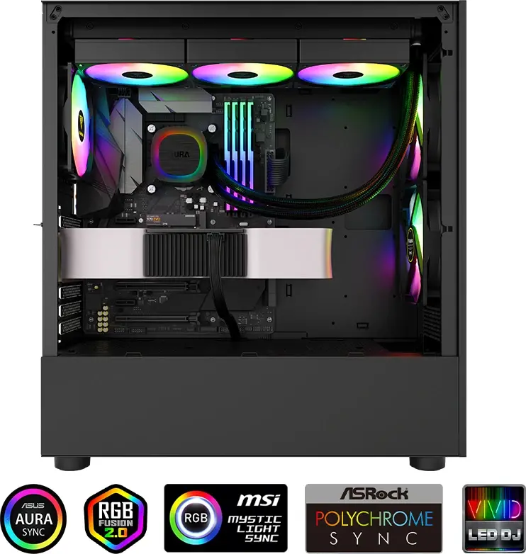 Gamdias водно охлаждане Water Cooling 360mm - AURA GL360 v2 - aRGB - image 13