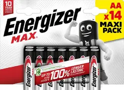 МАКС ПАКЕТ 14 бр. АЛКАЛНИ БАТЕРИИ ENR MAX ALK AA CHP14 ENERGIZER