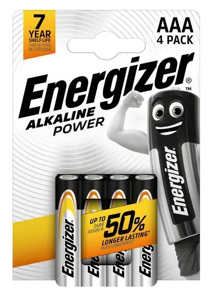 АЛКАЛНИ БАТЕРИИ ENR ALKALINE POWER AAA CHP4 ENERGIZER