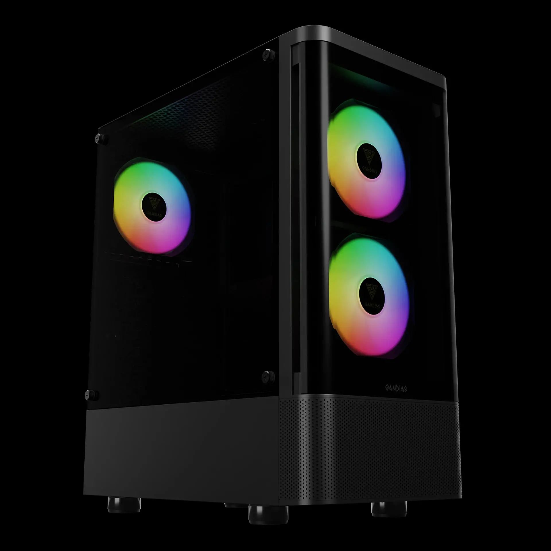 Gamdias carcasă Case ATX - TALOS E3 CG - 3 x 120 mm A-RGB, sticlă curbată - image 1