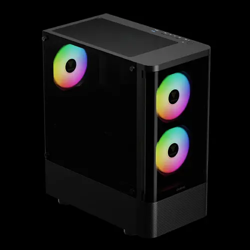 Gamdias кутия Case ATX - TALOS E3 CG - 3 x 120 mm A-RGB, Curved Glass - image 2