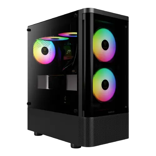 Gamdias carcasă Case ATX - TALOS E3 CG - 3 x 120 mm A-RGB, sticlă curbată - 1
