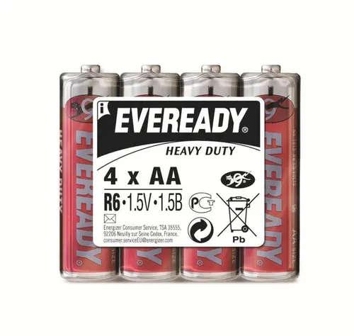4 БРОЯ БАТЕРИИ EVEREADY ZINK HD AA SHP4 ENERGIZER