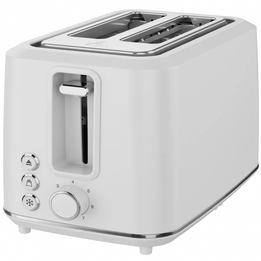 Electric Toaster, white, 220-240V, 50-60Hz, 920-1080W, 2 slots, 3 modes, 7 browning levels - image 1