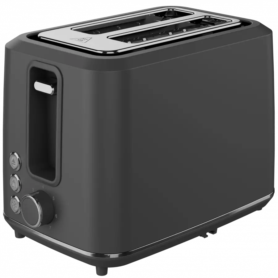 Ηλεκτρική φρυγανιέρα, γκρι, 220-240V, 50-60Hz, 920-1080W, 2 θέσεις, 3 λειτουργίες, 7 επίπεδα ψησίματος