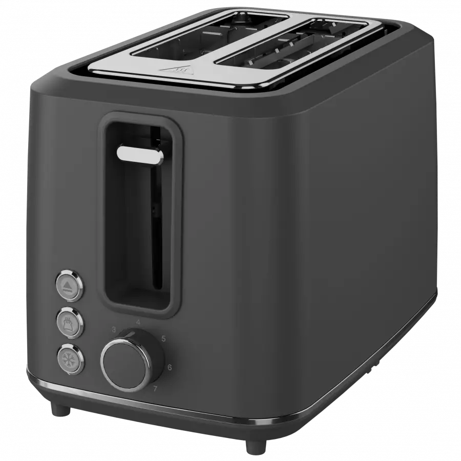 Electric Toaster, Grey, 220-240V, 50-60Hz, 920-1080W, 2 slots, 3 modes, 7 browning levels - image 1