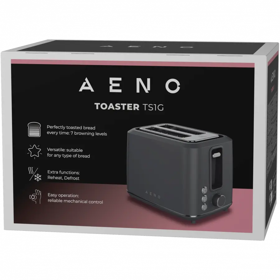 Electric Toaster, Grey, 220-240V, 50-60Hz, 920-1080W, 2 slots, 3 modes, 7 browning levels - image 6
