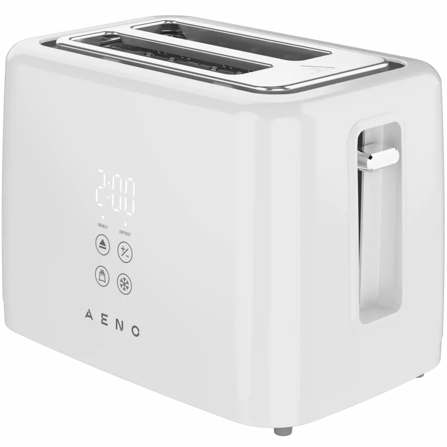 Prăjitor de pâine electric AENO TS2W, 780-930W, afișaj digital, 7 niveluri, alb