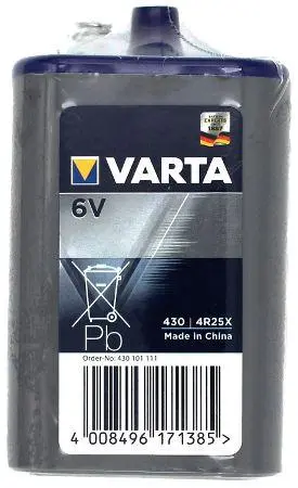 Цинк карбонова батерия  4R25 /1 бр. в опаковка/   6V 7.5Ah  VARTA