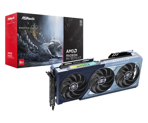 ASROCK Video Card AMD Radeon RX 9070 XT Monster Hunter 16GB GDDR6 256-bit, 1x HDMI 2.1b, 3x DP 2.1a, 2x 8-pin PWR connector, PCIe 5.0 x16, recommended PSU 800W, 298 x 131 x 58 mm, 2.9-slot, 90-GA6FZZ-00UANZ - image 5