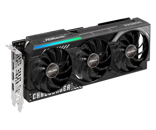 ASROCK Video Card AMD Radeon RX 9070 XT Challenger 16GB GDDR6 256-bit, 1x HDMI, 3x DP, 2x 8-pin PWR connector, PCIe 5.0 x16, recommended PSU 800W, 290 x 23 x 56 mm, 2.8-slot, 90-GA61ZZ-00UANF - image 1