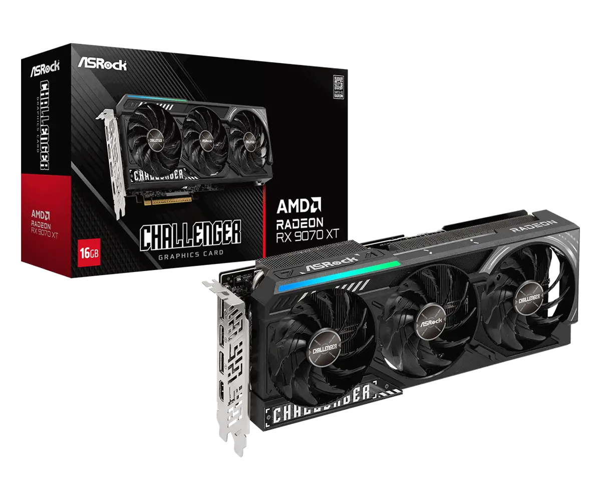 ASROCK Κάρτα γραφικών AMD Radeon RX 9070 XT Challenger 16GB GDDR6 256-bit, 1x HDMI, 3x DP, 2x 8-pin σύνδεσμος τροφοδοσίας, PCIe 5.0 x16, συνιστώμενο - image 4