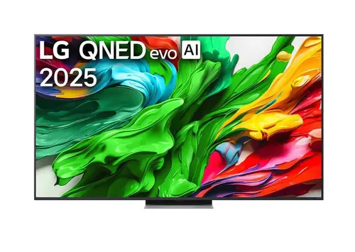 Телевизор, LG 65QNED87A3B, 65" 4K QNED MiniLED HDR Smart TV, 100Hz, 3840x2160, DVB-T2/C/S2, Alpha 8 AI Processor 4K, HDR 10, webOS 25 ThinQ, FreeSync, VRR 120Hz, Multi View, 4K Upscaling, Wi-Fi 6, Voice Controll, BT 5.3, AirPlay 2, CI, HDMI eARC, SPDIF, Silver