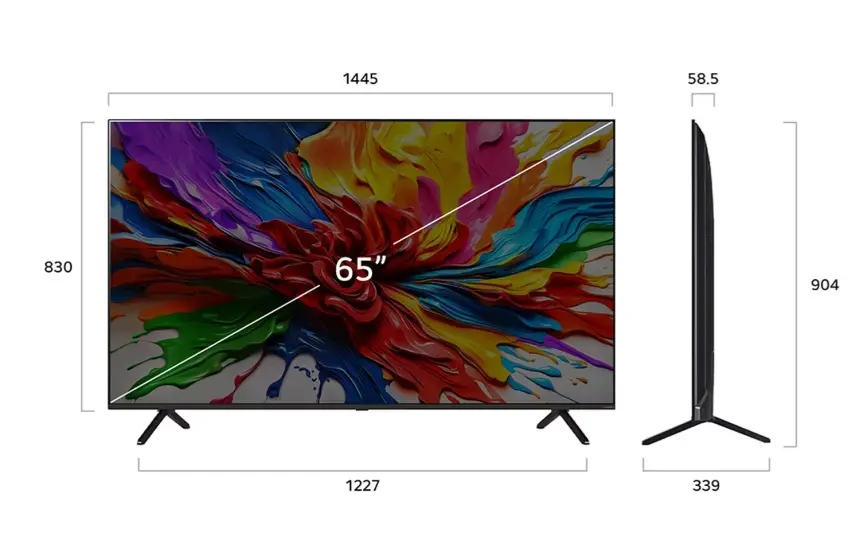 Телевизор, LG 65QNED92A6A, 65" 4K QNED MiniLED evo HDR Smart TV, 100Hz, 3840x2160, DVB-T2/C/S2, Alpha 8 AI Processor 4K, HDR 10, webOS 25 ThinQ, FreeSync, VRR 144Hz, Multi View, 4K Upscaling, Wi-Fi 6, Voice Controll, BT 5.3, AirPlay 2, CI, HDMI eARC, SPDIF, Silver - image 3