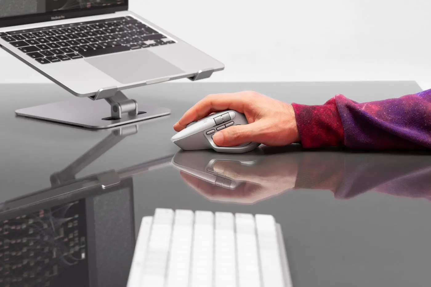 Безжична лазерна мишка LOGITECH MX MASTER 4 Pale Gray - image 8