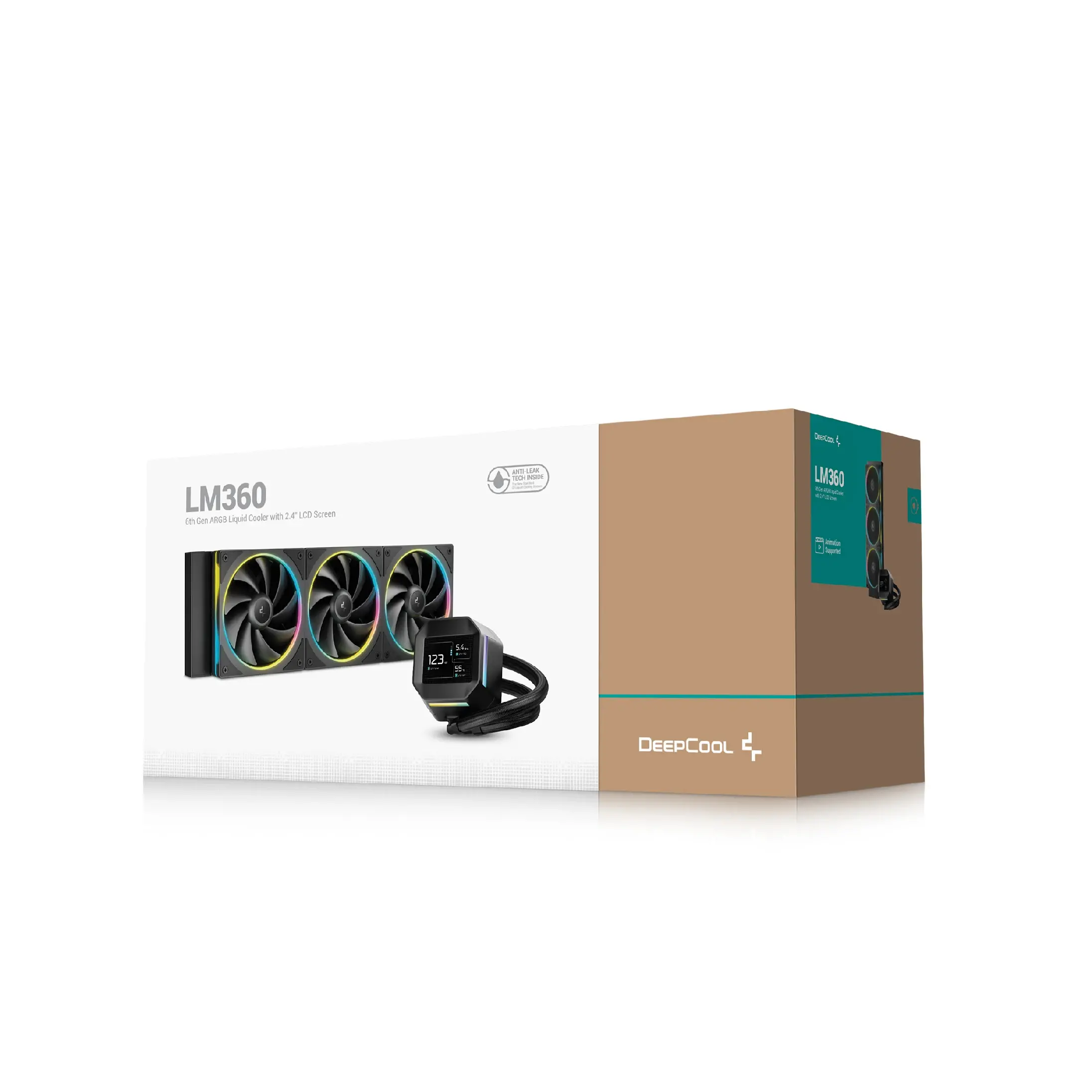 DeepCool водно охлаждане Water Cooling LM360 - 2.4 inch IPS Display, Addressable RGB - image 5