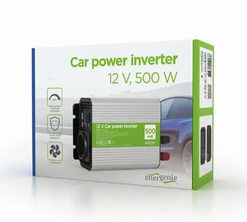 Gembird инвертор за автомобил Car power inverter - EG-PWC500-01 - 500W, USB-A - image 3