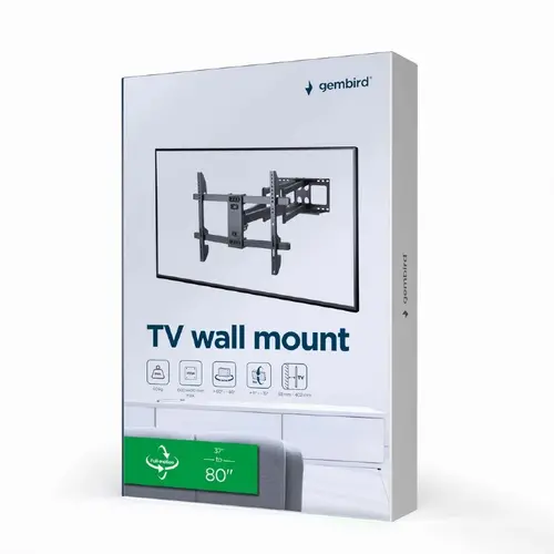 Gembird стенна стойка за телевизор TV Mount - WM-80ST-02 - 37"-80", 60 kg - image 17