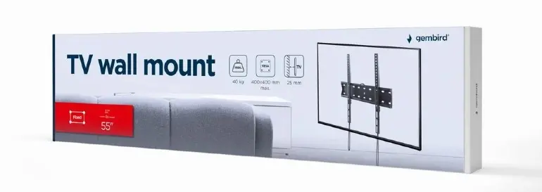 Gembird стенна стойка за телевизор TV Mount - WM-55F-02 - 32"-55", 40 kg - image 4