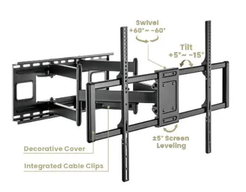 Gembird suport de perete pentru TV TV Mount - WM-120ST-01 - Reglabil, 60"-120", 120 kg - 6