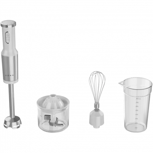 Hand Blender, 1200W in CB, White, Tiger Teeth Cutter, Whisk, Food Processor, Cup - image 1