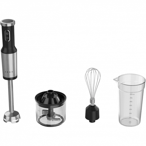 Hand Blender, 1200W in CB, Black, Tiger Teeth Cutter, Whisk, Food Processor, Cup - image 1