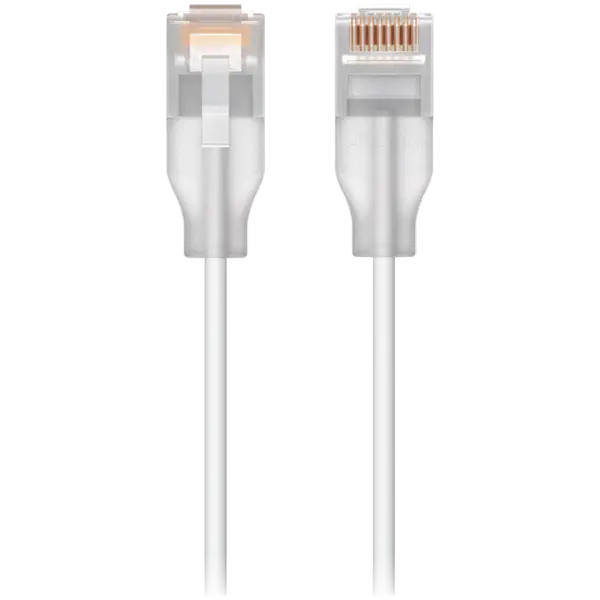 Ubiquiti UACC-Cable-Patch-EL-0.15M-W UniFi Etherlighting Patch Cable, Translucent booted RJ45 for optimal Etherlighting brightness, Outer diameter 2.5 mm