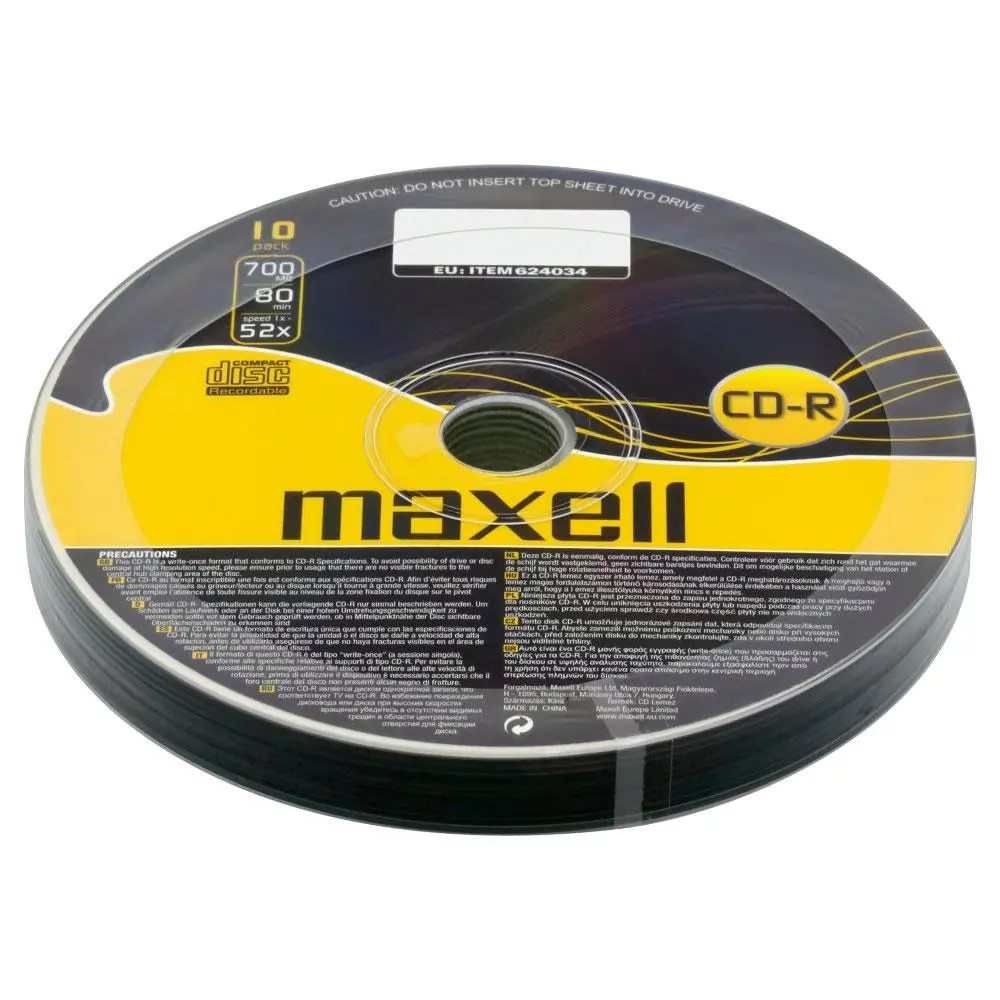 CD-R80 MAXELL, 700MB, 52x, 10 τεμ