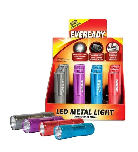 Μεταλλικοί έγχρωμοι φακοί + 3 μπαταρίες AAA COLOR METAL LIGHT EVEREADY ENERGIZER - 2