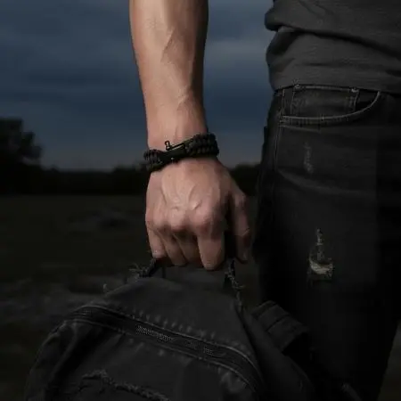 Мъжка плетена гривна EDC, EC02BL24 - image 1