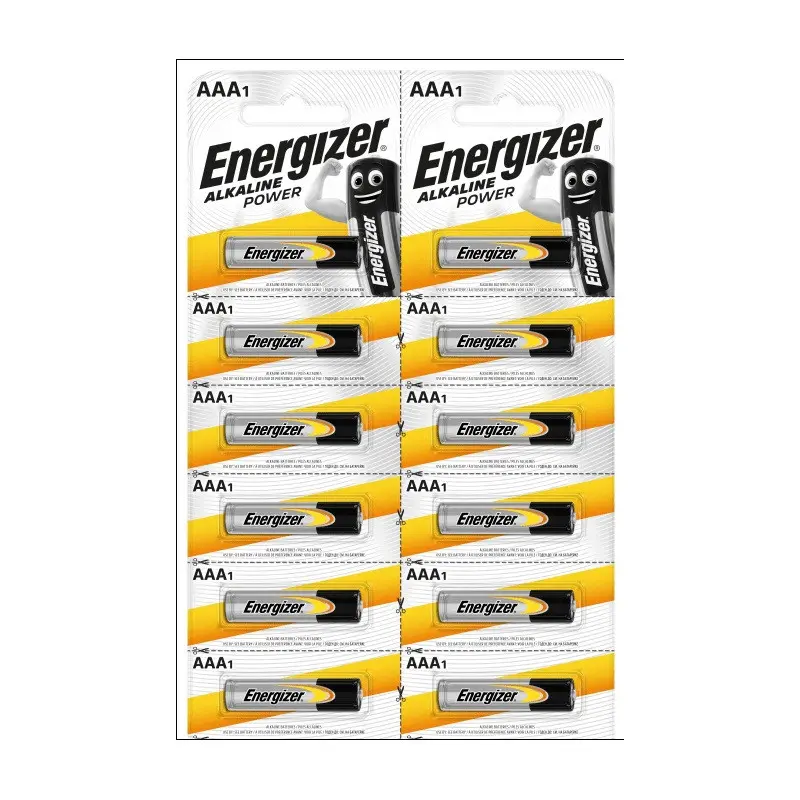 ΣΥΣΚΕΥΑΣΙΑ BLISTER 12 ΑΛΚΑΛΙΚΩΝ ΜΠΑΤΑΡΙΩΝ ALKALINE POWER AAA BP1X12 SG H EU ENERGIZER