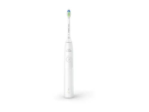 PHILIPS Sonicare Четка за зъби с акумулаторна батерия 1 режим на четкане 2 степени на интензивност Сензор за натиск калъф бяла