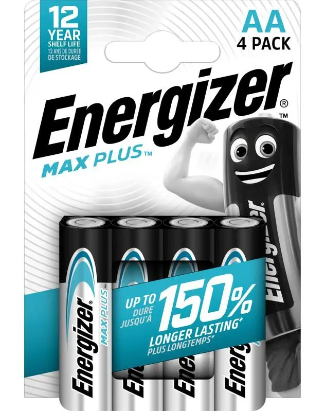 BATERII ALCALINE ENR MAX PLUS AA CHP4 ENERGIZER
